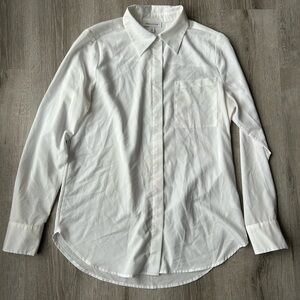 White target button down  size small